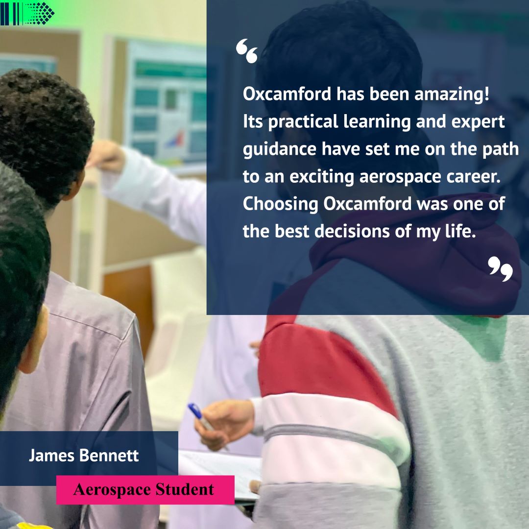 oxcamford's tweet image. OxCambridge has been amazing! Its practical learning set me on an exciting aerospace path.
Real success stories start here. Your turn to soar! 
Join Oxcamford and transform your future today.
#StudentSuccess #AerospaceDreams #RealStories #CareerPath #Oxcamford #OxcamfordPrograms