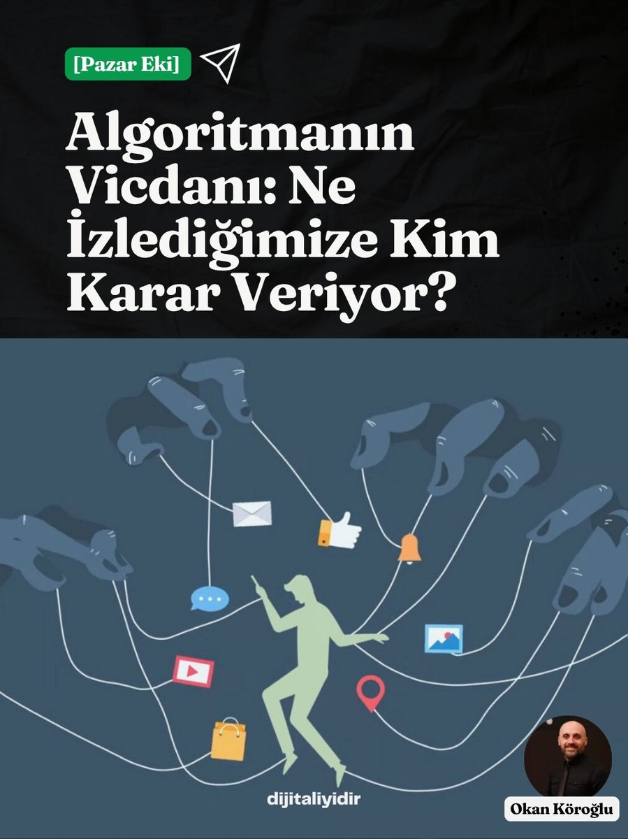 Algoritmalar gerçekten bizim ne istediğimizi mi gösteriyor, yoksa bizden istediklerini mi şekillendiriyor?

Filtre balonları ve yankı odaları dünyayı algılama biçimimizi nasıl daraltıyor?

Ekibimizden Okan Köroğlu web sitemize ekledi. Detaylar [Pazar Eki]’nin yeni sayısında.
