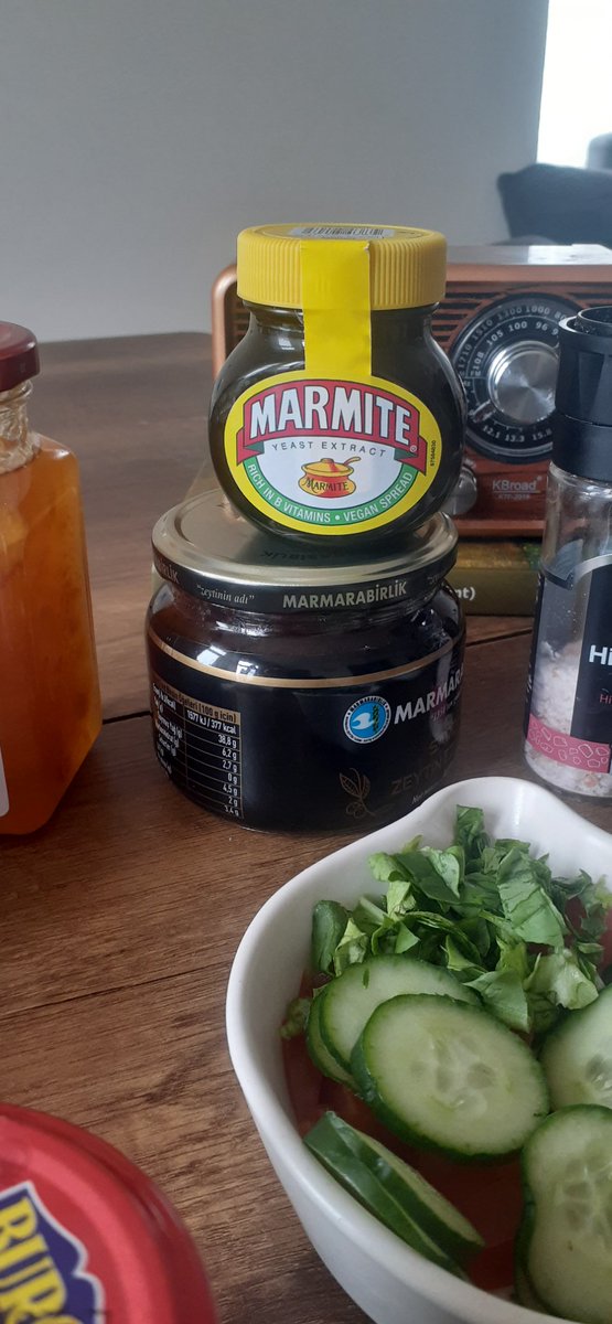 MellorDavidR's tweet photo. A little bit of heaven now on our table in Turkey thanks to my wife #marmite https://t.co/ENBhk2lhyW