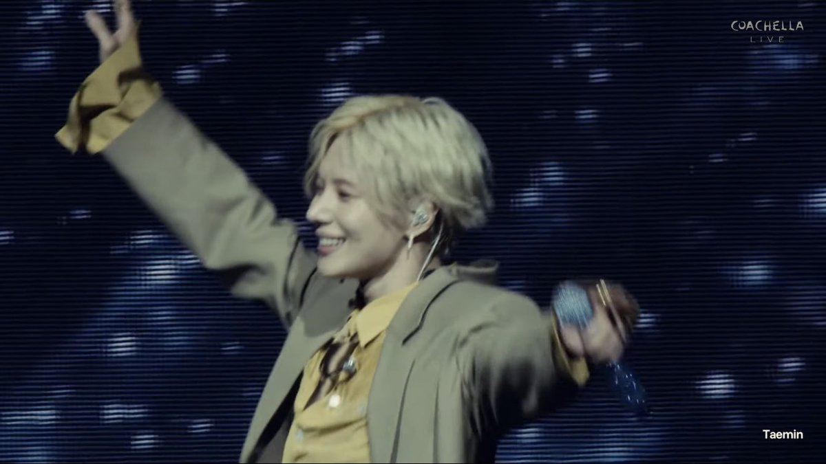 Coachella今年はテミン💛大舞台で唯一無二な世界観を魅せた最高のステージだった!!これまでのテミンの努力がこのステージを通して伝わってきて感慨深くて涙🥺誇らしいテミン、お疲れ様でした✨️個人的に1番好きなACE期ビジュ再来に沸いた♡