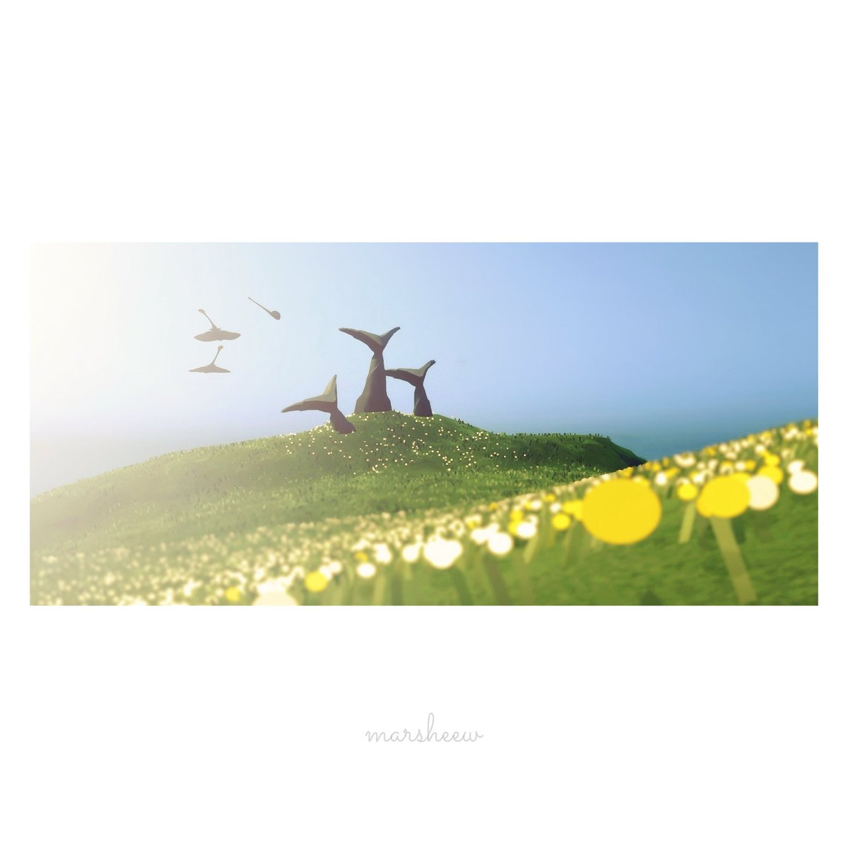 白と黄色の花が一緒に咲いているのはいいね…好きな女の子が笑ってるみたいで
#thatskygame