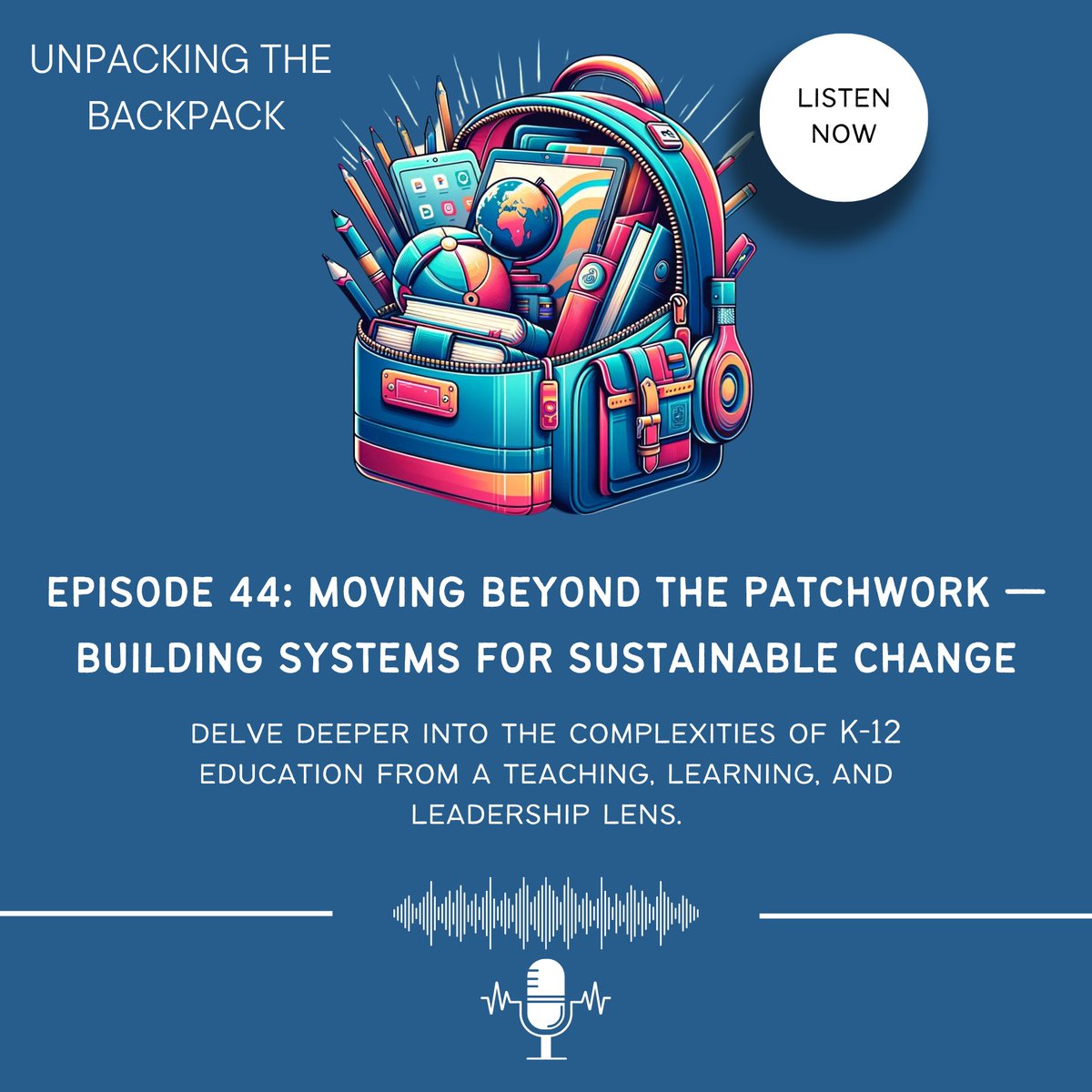 E_Sheninger's tweet image. New episode: Moving Beyond the Patchwork — Building Systems for Sustainable Change open.spotify.com/episode/5btfmG… | Listen on Spotify or wherever you access your favorite podcasts. #edchat #edutwitter #educhat #edadmin #edleadership #suptchat