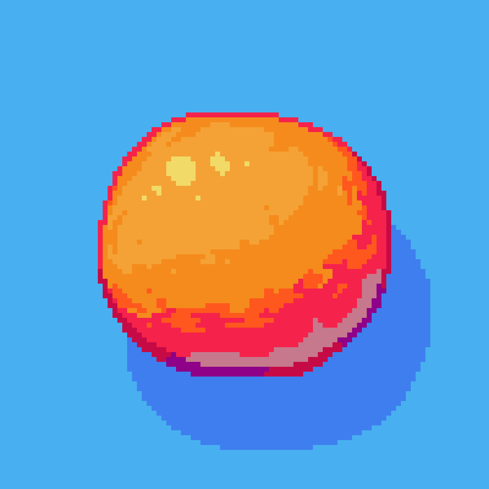 orange 🧡 #pixelart #ドット絵