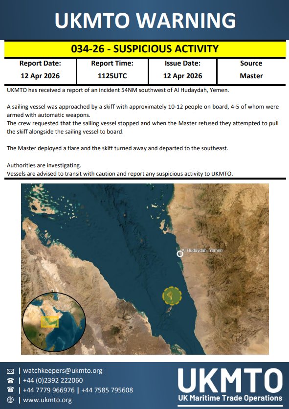 #BREAKING

Houthis have likely begun initial attempts to close the Bab Al-Mandab Strait