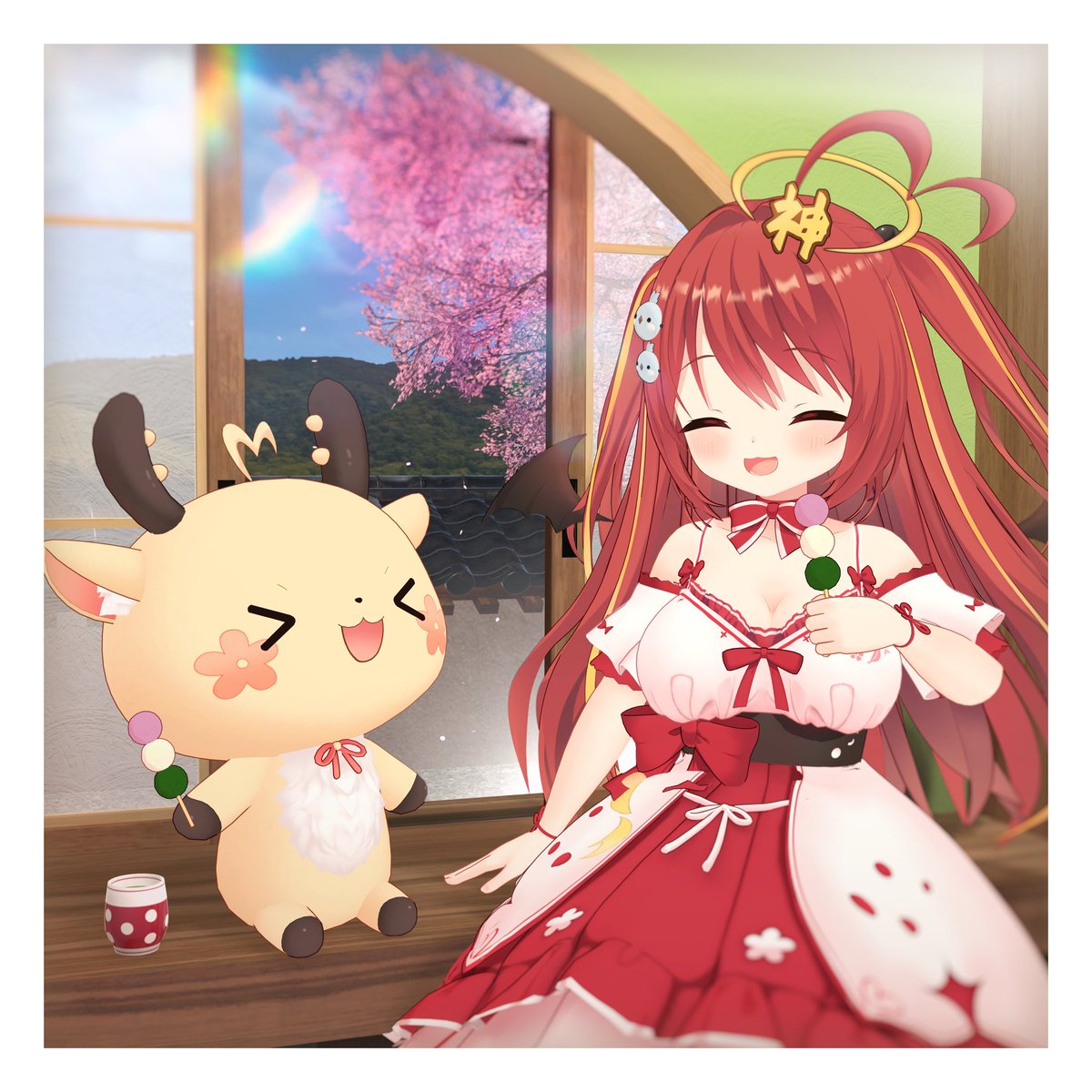minmo_nara's tweet photo. 改めまして、#みんも3D お披露目配信に来ていただきありがとうございました🙌

緊張とワクワクが入り混じって最初の曲のときに声が震えてしまったり、体力ないくせにテンポよく進行しようとして息切れ起こしてたけど、みもんちゅのみんなが盛り上がってくれて嬉しかった🫶✨

ゲストの謎のみもんちゅの動きもキレキレすぎて見返して後で2人で笑ってました🤣謎のみもんちゅ（CV 月城セシル）ありがとう🙏

タグで呟いてねーとかも何一つ言わなかったのに、たくさんの人がスクショとか撮ってくれててめっちゃ嬉しい😭✨アーカイブにもコメントありがとう！ゆっくりお返事させてもらいます！のでコメントどしどし待ってるぜ🤓

実は裏でとんでもないハプニングとかあったんだけど、明日の13日の19時から振���返り配信しつつ裏話も喋りたいと思います！衣装なども改めてしっかり見せていけたらと思うぞ👀

最高の1日になってよかった！お家3Dもたくさんやっていきたいと思っております！お楽しみに✌️