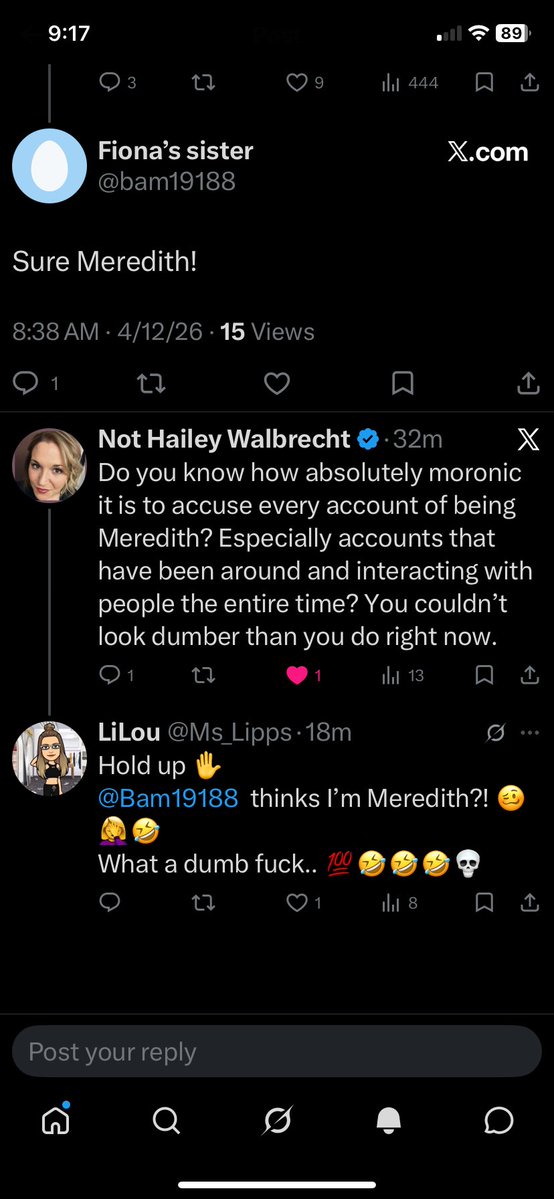 Ms_Lipps's tweet image. In todays 
‘Tell me you know NOTHING about me or Twitter/X, without telling me you know NOTHING about me or Twitter/X’  
We have this Einstein:: @Bam19188
Who thinks I’M Meredith.. 🥴🤦‍♀️🤣🤣☠️
Never have I seen a more appropriate reply @HWOnYourCase 🤣 ty! 
#moron #dumbfuck #dead