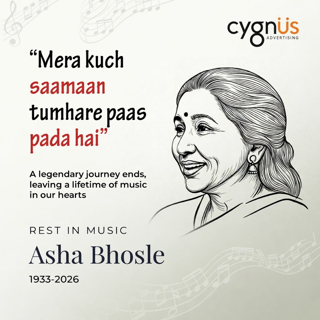 CygnusAdvertis1's tweet photo. "Mera kuch saaman tumhare paas pada hai..."

The golden note of Indian music has gone to rest. Legendary #AshaBhosle ji leaves behind a legacy that is truly immortal. A versatile genius who ruled the music world for over 70 years.
Thank you for the music, Asha Tai.
Om Shanti. 🙏 https://t.co/A8ryGPU4VV