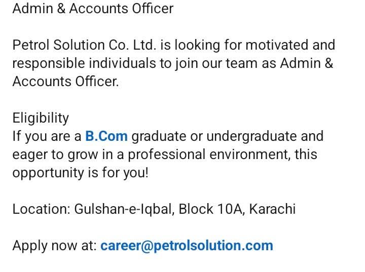 JobsLeloo's tweet photo. Latest Jobs News on April 12, 2026 - Part 4

#job #ilovemyjob #jobvacancy #jobfair

Urgent Hiring Job for Admin Officer in Pakistan April 2026 

https://t.co/f3emCESCAC

For more Jobs, Please Visits, 
 
https://t.co/Pb2KjfGiIx

Like Comment Share Subcribe https://t.co/a0nSkAWcsn