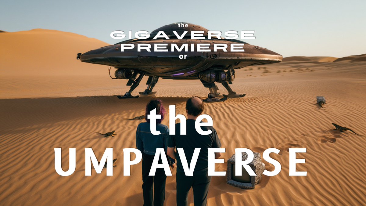 JARVeverything's tweet photo. and na.. finally the #GiGAVERSE #PREMIERE of the ''never before released you, because you remembered wrong; and we WOULD JUST (not!) EVARRR #GaSLIGHT you, of the one and the onl'reee..''' @pointofdefiance, @IMAGiNE_UNKNOWN, @exohumanism

the UMPAVERSE/S1E1
https://t.co/Uu4wd9MVWs https://t.co/HFgSstFHgh