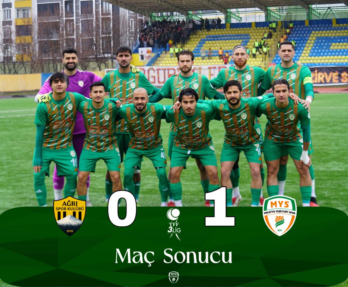 mybsporkulubu's tweet photo. Maç Sonucu 
Ağrıspor Kulübü 0-1 Malatya Yeşilyurt Spor https://t.co/JJKanzUG08