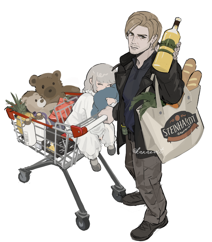 kanaewit's tweet image. Grace is working overtime, so Emily lets Leon babysit #RE9