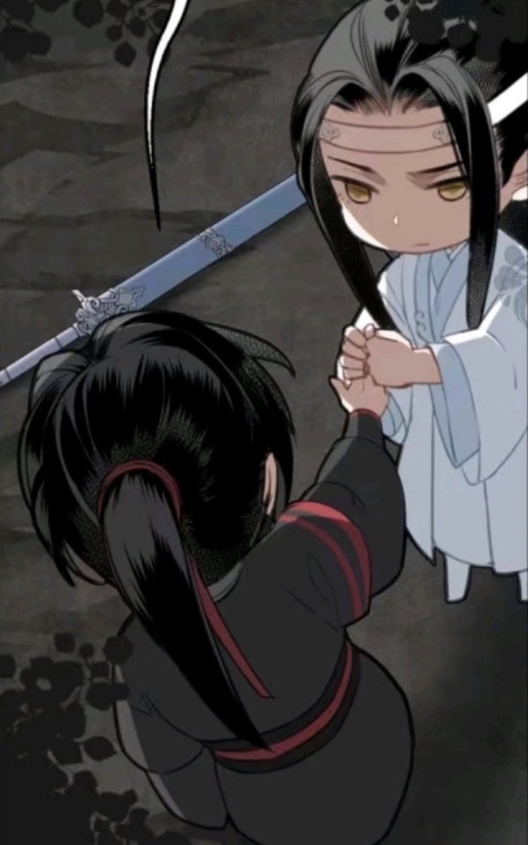 gremlinyibito's tweet photo. I find it so cute how lan wangji used both of his hands to hold his wei ying’s fingers https://t.co/v1IKmIJX5u
