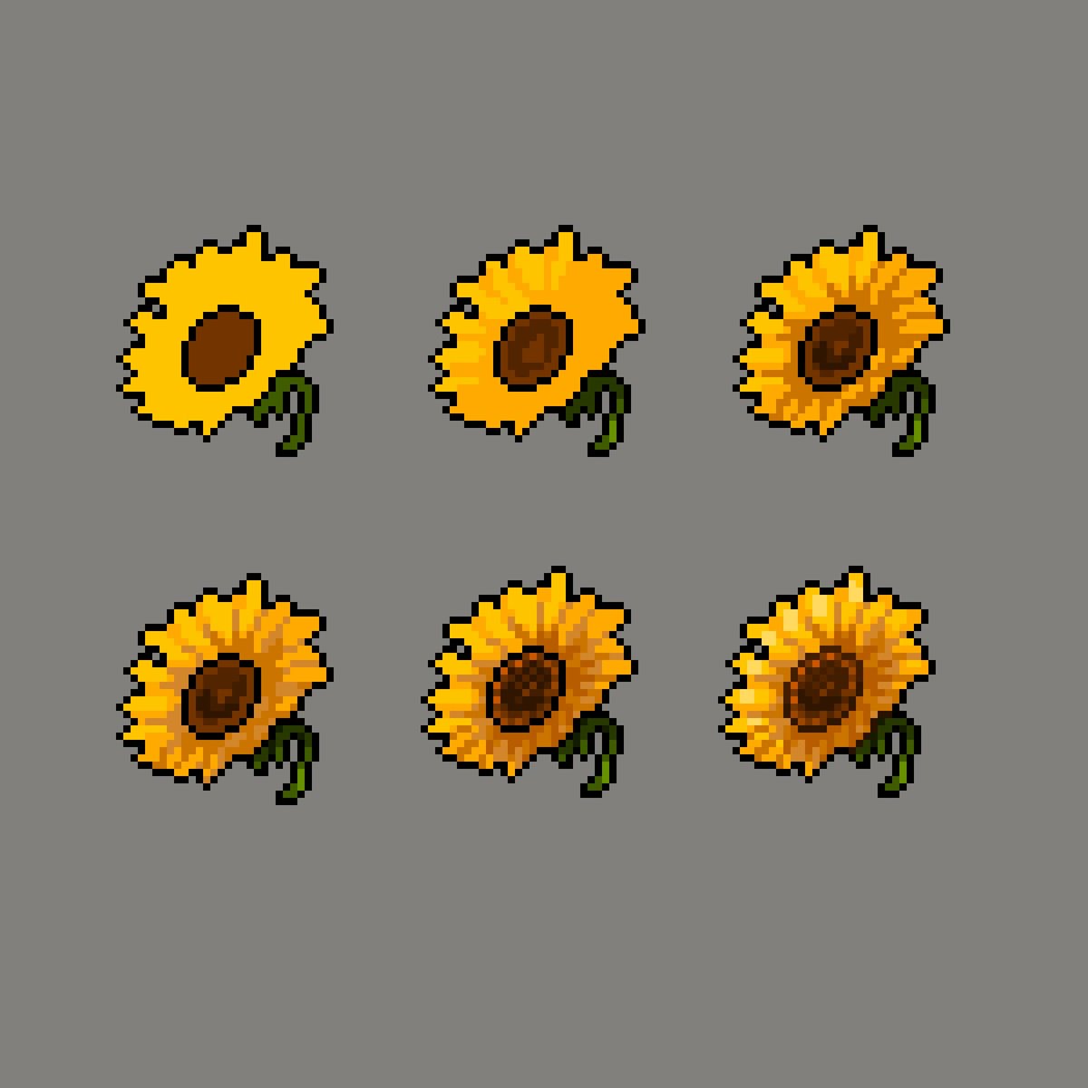 fiopixelart's tweet image. Sunflower🌻

Showing you how I draw a sunflower in 6 steps✨

#pixel #pixelart #tutorial  #ドット