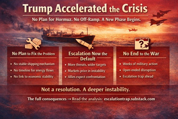 ProfessorPape's tweet image. With collapse US-Iran talks &amp;amp; new US naval blockade on Hormuz (stopping the little oil passing), where is this all heading?

Obvious next US move:  ground ops to seize enriched uranium soon. 10k troops on ground for weeks, minimum 

Stage 3 of Escalation Trap on horizon