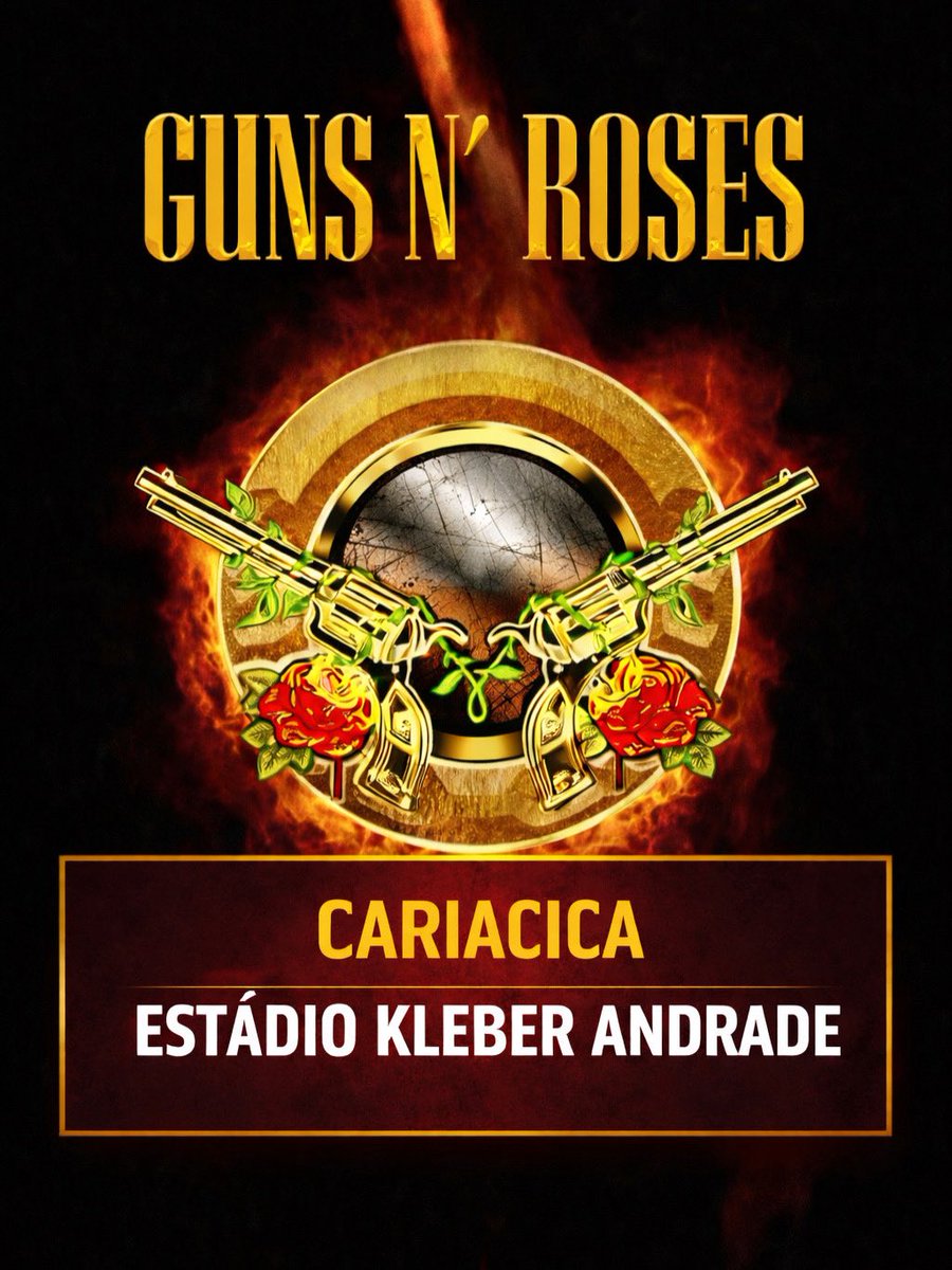 Dia de show em Cariacica 🇧🇷 

Guns N’ Roses se apresenta no Estádio Kleber Andrade, o show está previsto para começar às 20h