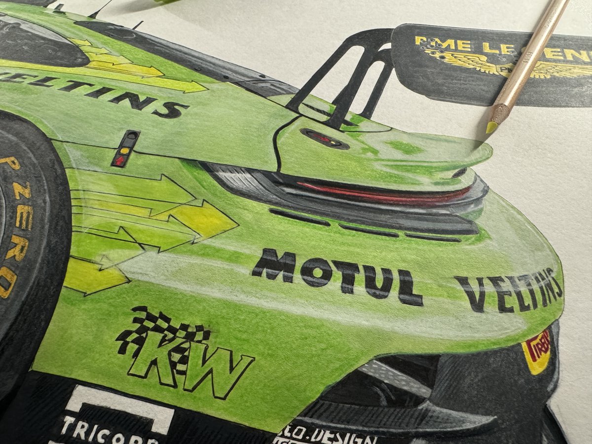 Woidherr90's tweet image. The Grello Porsche is finally finished. 🏁✍️
What do you think — how would you rate it from 1–10? 👇

Pre-orders for limited prints will be opening soon.

#RacingArt #MotorsportArt #DTM #racing #art @manthey_racing @AyhancanGuven