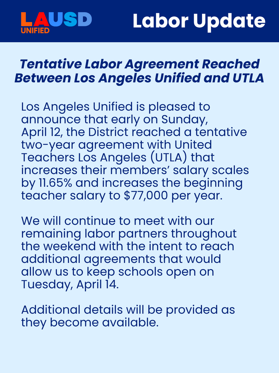 Los Angeles Unified tweet media