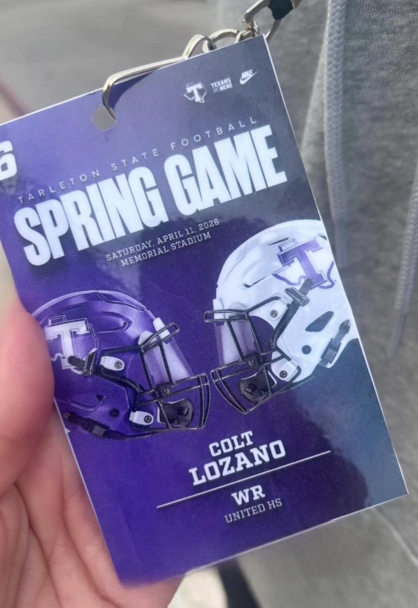 LozanoColt1's tweet image. Had a great time @TarletonFB SpringGame yesterday. A lot of energy from the entire staff and great facilities. Thanks to @CoachAphill &amp;amp; @Coach_Benitez1 for the invite, looking forward to attending camp this summer!#BleedPurple
@CoachTateW
@BB33fromE 
@CoachVillasenor 
@ehuerta88
