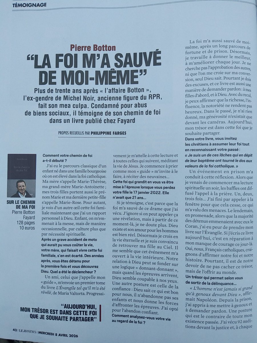 MariaValtortaFr's tweet photo. Maria Valtorta dans le JDNEWS du 8 avril (Diffusion : 154 045 exemplaires par semaine) https://t.co/lXAZKRdFl7