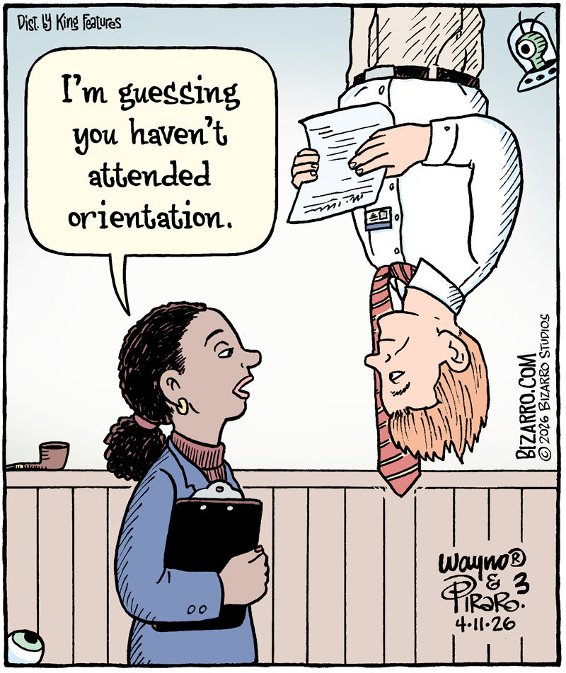 Waynocartoons's tweet image. Job Turnover

#comics #cartoons #perspective #orientation #wayno #bizarro

@ComicsKingdom