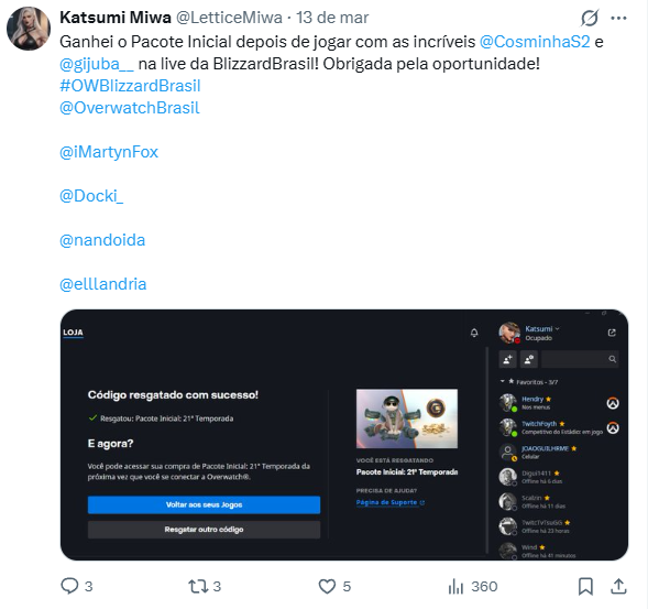 XugaDad's tweet photo. Eu gostaria de sugerir @OverwatchBrasil que nas lives da Blizzard às sextas-feiras no canal da Twitch, fosse pensado em um meio mais inclusivo de selecionar os participantes e também os vencedores, de uma forma que várias pessoas diferentes pudessem participar. @nandoida https://t.co/FhGsTUBx1u