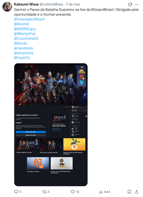 XugaDad's tweet photo. Eu gostaria de sugerir @OverwatchBrasil que nas lives da Blizzard às sextas-feiras no canal da Twitch, fosse pensado em um meio mais inclusivo de selecionar os participantes e também os vencedores, de uma forma que várias pessoas diferentes pudessem participar. @nandoida https://t.co/FhGsTUBx1u