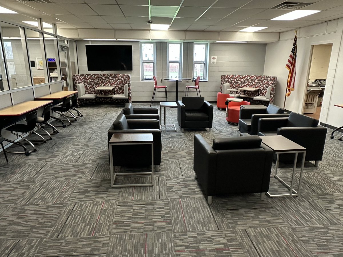 HCS_Operations's tweet photo. @huronschools high students will return from their spring break to a “new” lounge area for them to use. https://t.co/Wx38aLeFTr