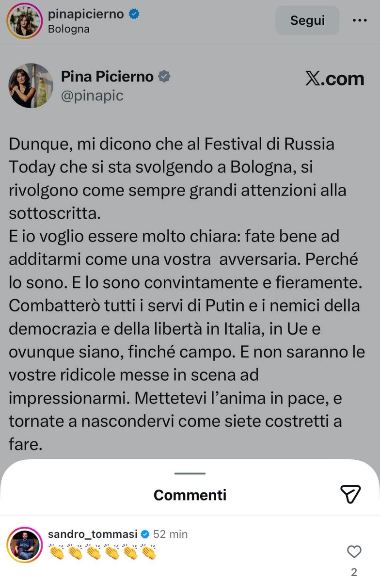 Zerovirgola2's tweet image. Gli applausi a Pina Pupazzi dal fondatore di Will Media 

Per chi ancora aveva dei dubbi sul posizionamento di quella piattaforma ( la trasposizione social del Foglio )

#Picierno