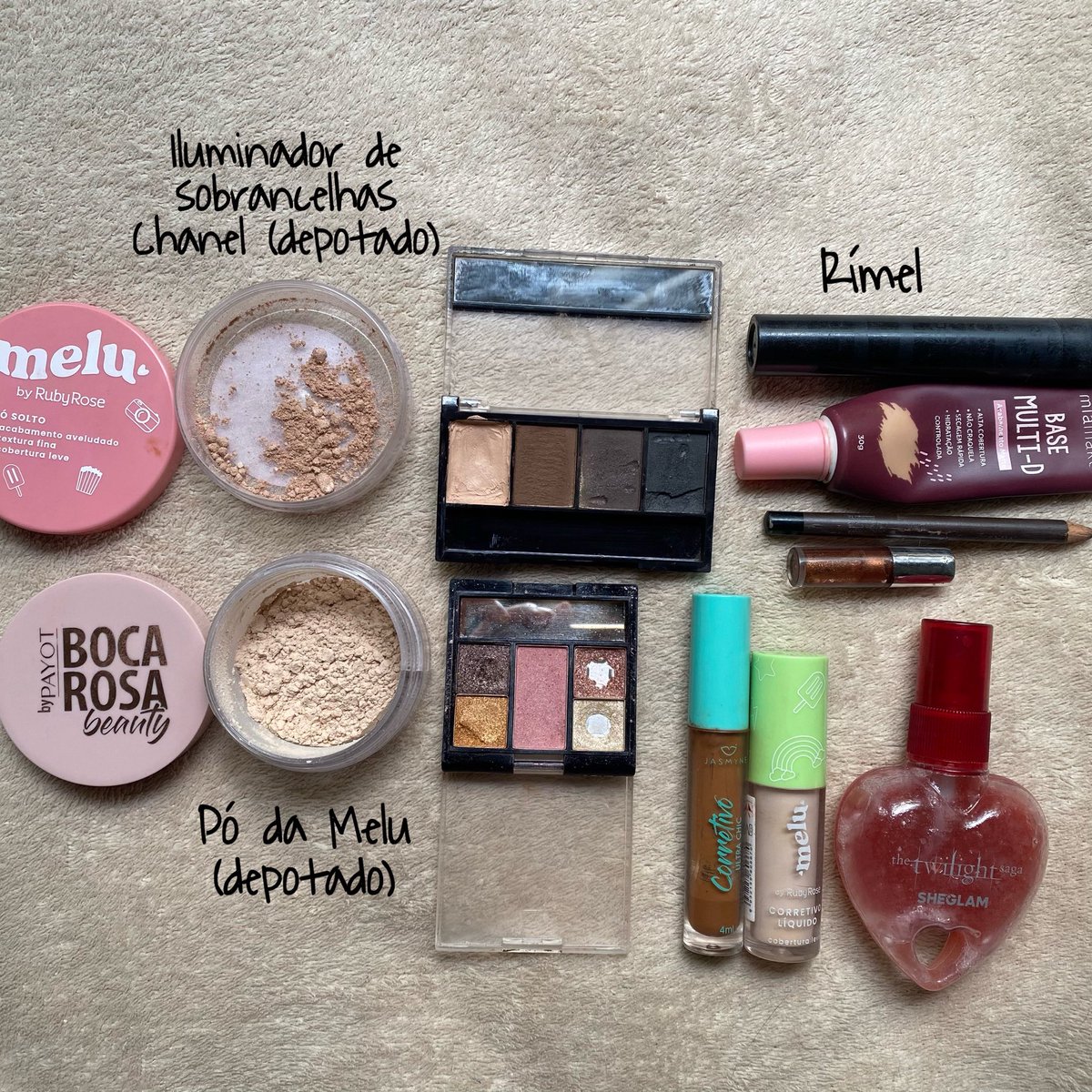 sunswan_'s tweet photo. Todos os produtos a serem utilizados / Primeiros selecionados 
#projectpan https://t.co/EEEUbeRhaV