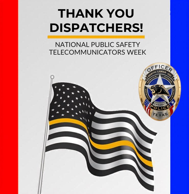 nlisdpd's tweet photo. The second week of April marks a significant occasion where public safety telecommunications personnel are honored nationwide. Our gratitude goes to the Lamar County Sheriff's Office and Paris Police Department 911 Telecommunicators for their unwavering service to the community. https://t.co/8Kniflfx5j