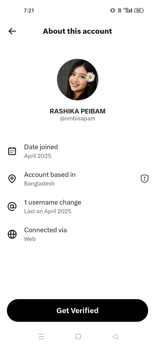 #ALERT: Thousands of fake accounts with indigenous Meetei Names have popped up to Oppress Voices for Justice against the Indian Army/ Security Forces &amp; Indian Govt and to Mislead the public outside Manipur.

BUT WHY ALL SHOW THEIR ACCOUNT BASED AS BANGLADESH? Why <a href="/official_dgar/">The Assam Rifles</a>?