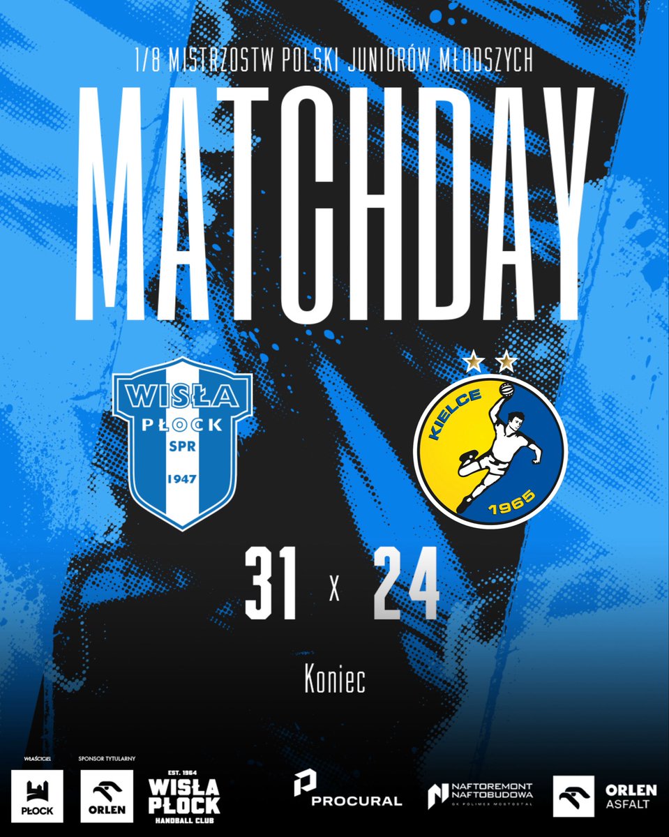 akademiaOWP's tweet photo. Komplet zwycięstw i awans! 🔵⚪🔵  

Juniorzy Młodsi ORLEN Wisła Płock wygrywają z KSS Iskrą Kielce 31:24 i kończą turniej 1/8 Mistrzostw Polski z trzema zwycięstwami. 💪🔥  

Meldujemy się w kolejnej rundzie! 👊 https://t.co/AvnvUAmvTm