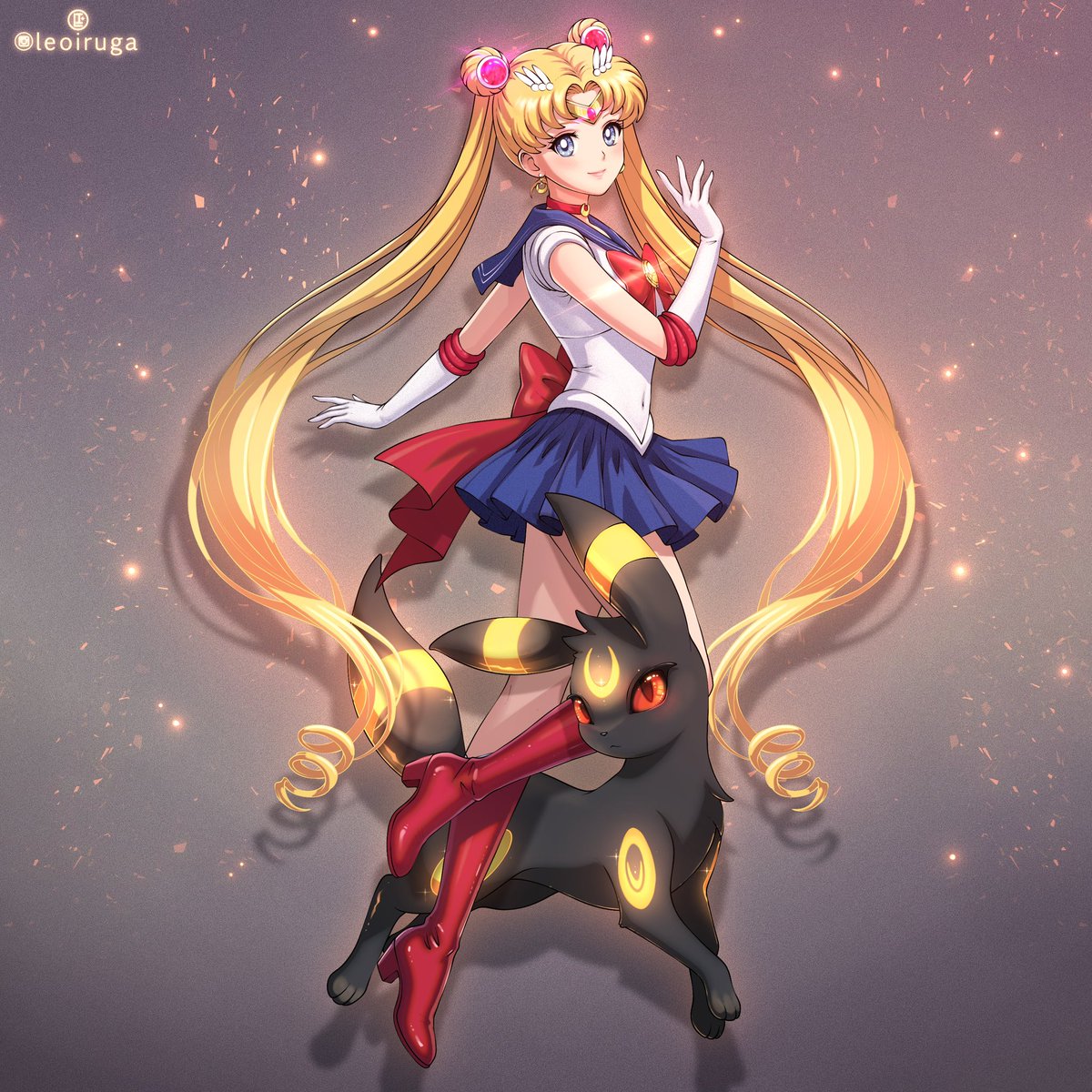 Sailor Moon and Umbreon 🩷🌙🖤
Commission