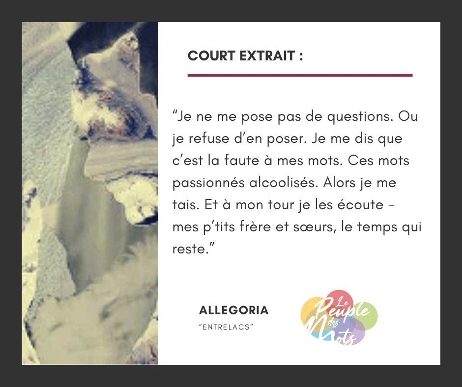 LePeupleDesMots's tweet image. « #Aimer, c'est s'inventer une #religion dont le #dieu est faillible » disait Borges. Découvrez "Entrelacs" d'Allégoria sur le peuple des mots : lepeupledesmots.com/texte/entrelac…