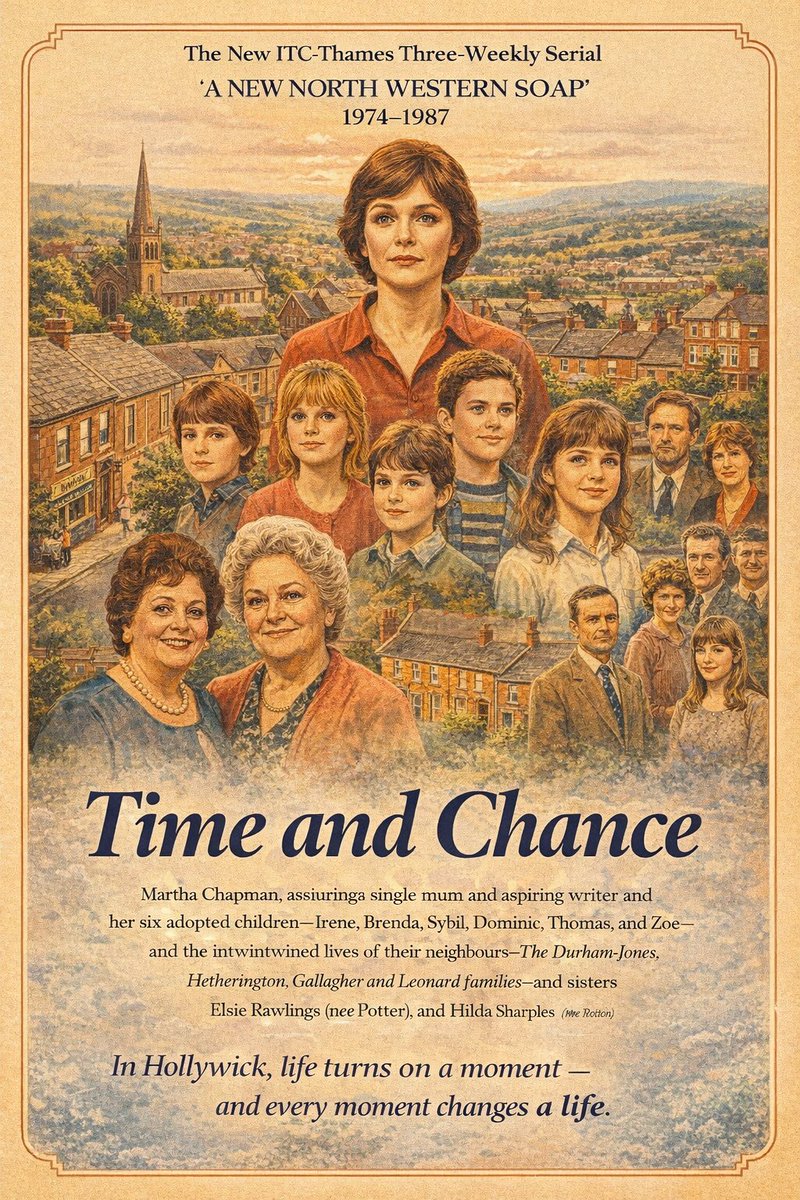 olderbrother21's tweet photo. @EdwynSanchez1 
#TimeAndChance focuses on the relationship between single mum and aspiring writer Martha Chapman and her six adopted children—Irene, Brenda, Sybil, Dominic, Thomas, and Zoe—and the intertwined lives of their neighbours—... (1/2) https://t.co/P9XAE9DYhm