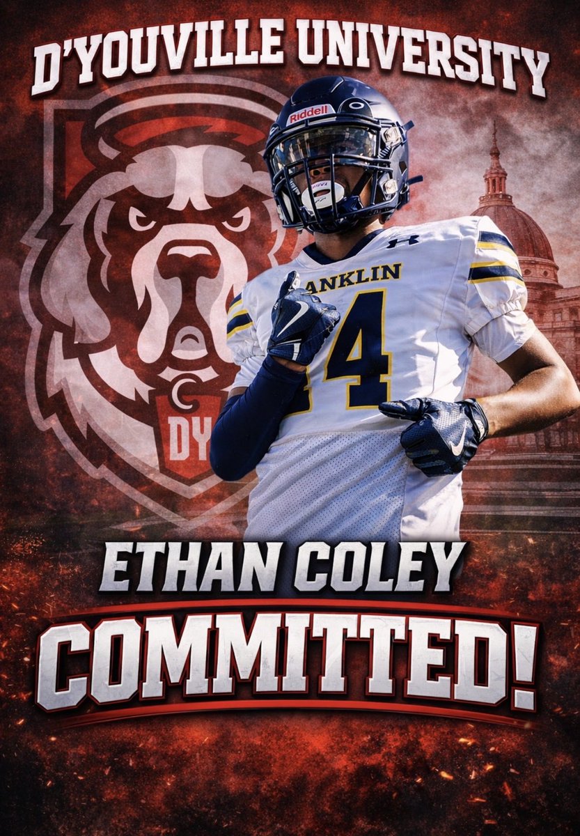 Ethanco14k's tweet photo. Grateful to announce I will be committing to the university of D’youville for college football 
First and foremost I wanna thank My lord and savior Jesus Christ for blessing me

I wanna thank my parents for motivating me everyday to be the greatest, I’m so thankful for @coach_johnsen and @CoachKuntz for believing in me when nobody else did I wanna thank @WarriorBizz and @keenanreid__ for developing me into success through high school.