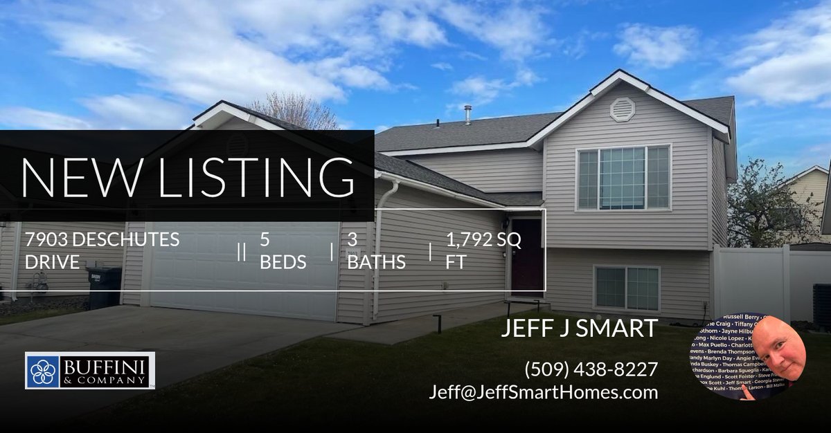 jeffjsmart's tweet photo. 📍 New Listing 📍 Take a look at this fantastic new property that just hit the market located at 7903 Deschutes Drive in Pasco. Reach out here or at (509) 438-8227 for more information https://t.co/Xjh9EnvH89 https://t.co/4wrN29m3CK