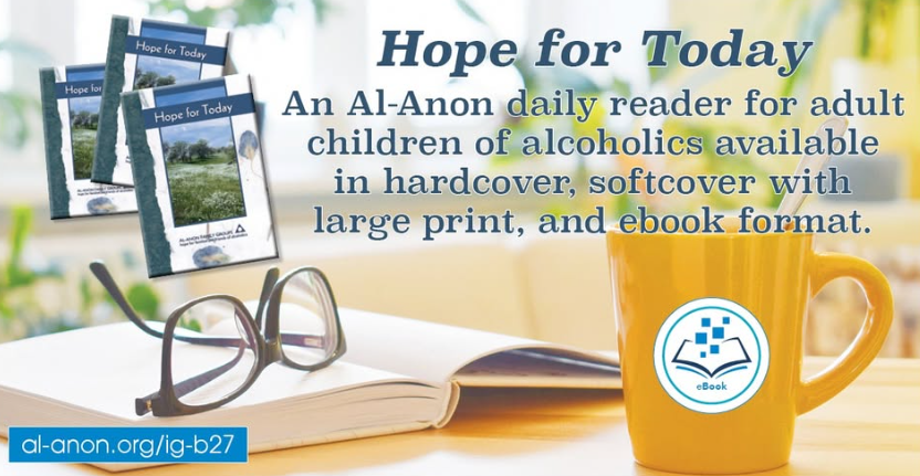 nm_alanon's tweet photo. “Hope for Today” is one of the daily reader books from Al-Anon Family Groups.  It contains daily sharings from Al-Anon's adult children of alcoholics that are relatable for anyone who wants to grow in acceptance, compassion, and understanding.

It is available in hardcover (B-27), softcover with large print (B-28), and most recently has been released as an ebook (eB-27).

To learn more or to purchase, visit:

📷 https://t.co/mCpBxru1GH

#AlAnon #Alateen #AlAnonFamilyGroups #HowAlAnonWorks #FamilyDisease #FamilyRecovery #COA #alcoholism #addiction #12Step #AA #AlAnonBooks #bookrelease #bookreview #booktok #book #bookstagram #selfhelpbooks #selfhelpbook #dailyinspiration