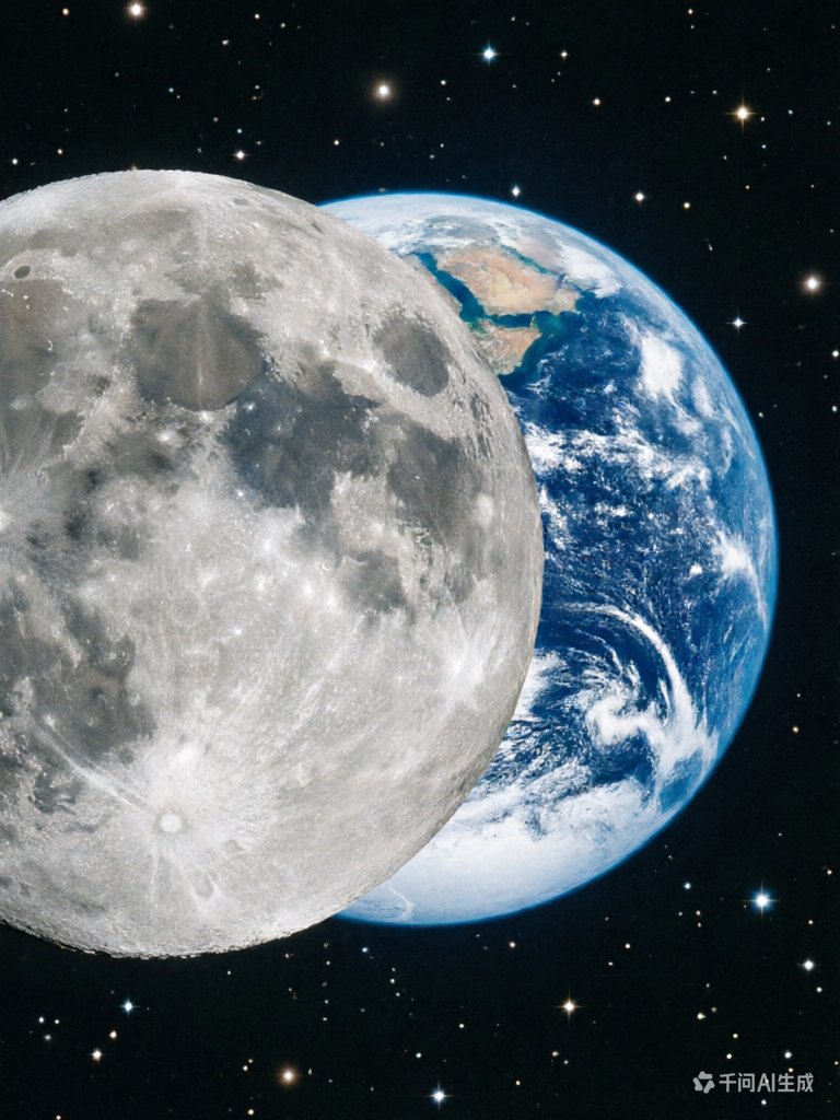 七律·月背观地出

广寒背面锁清秋，万古沉寂一梦幽。
忽见蓝星浮墨浪，惊看故土起沧流。
山河倒挂悬天际，云气横飞入眼眸。
莫道天涯孤旅远，家园只在寸心头。