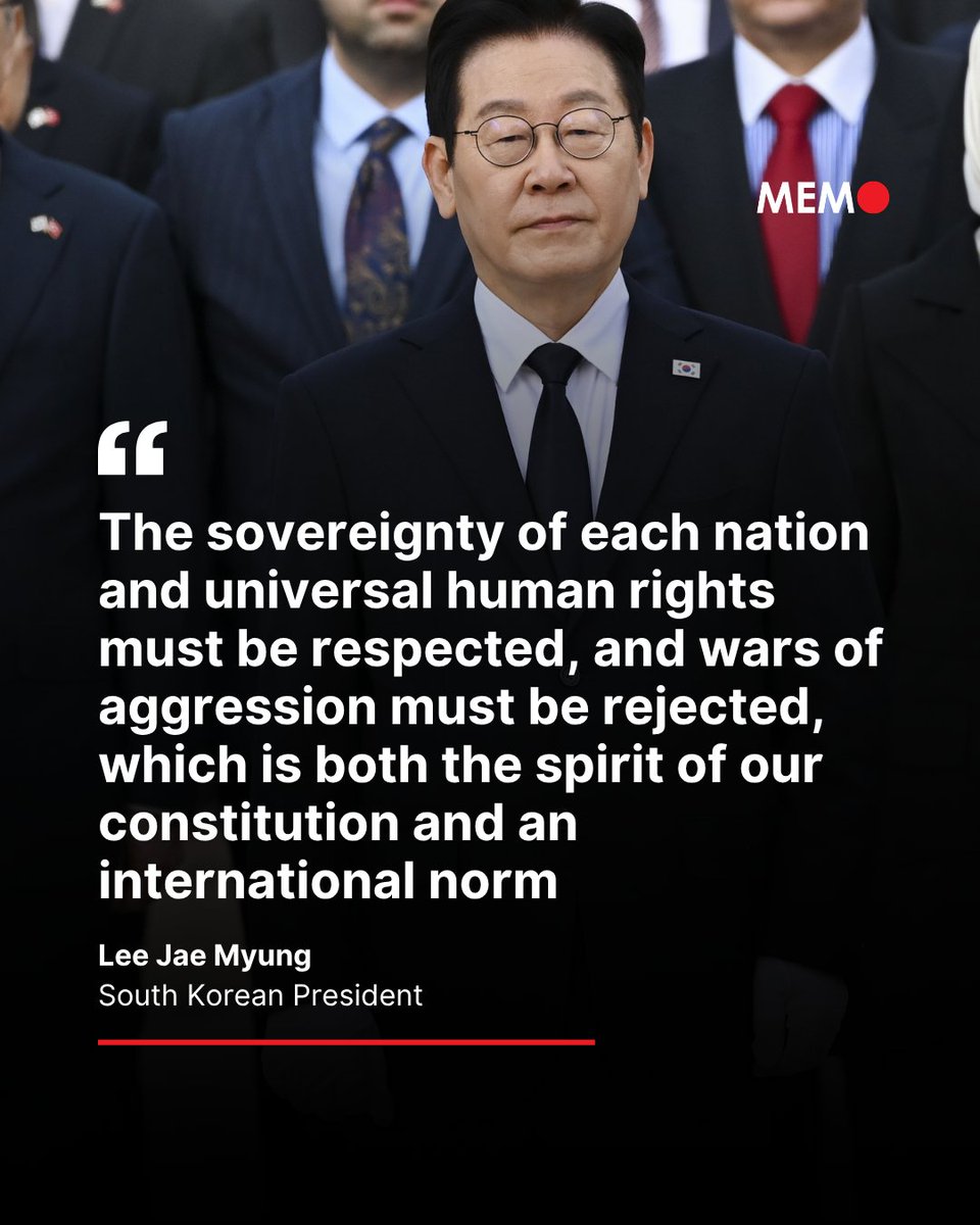 South Korean President Lee Jae Myung on Sunday reiterated his stance on respecting universal human rights amid an online diplomatic exchange between Seoul and Tel Aviv, following his posting of a video linked to Israel, local media reported, Anadolu reports.

Lee, in a post on US