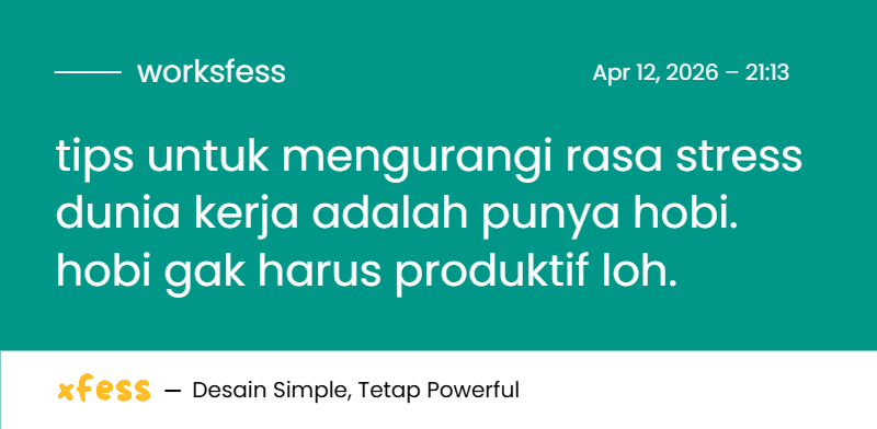 worksfess's tweet photo. work! siapa sih yang mulai trend kalo hobi harus produktif dan menghasilkan duit? hobi itu harusnya fun! setuju gak? https://t.co/AwR9vfpMoX