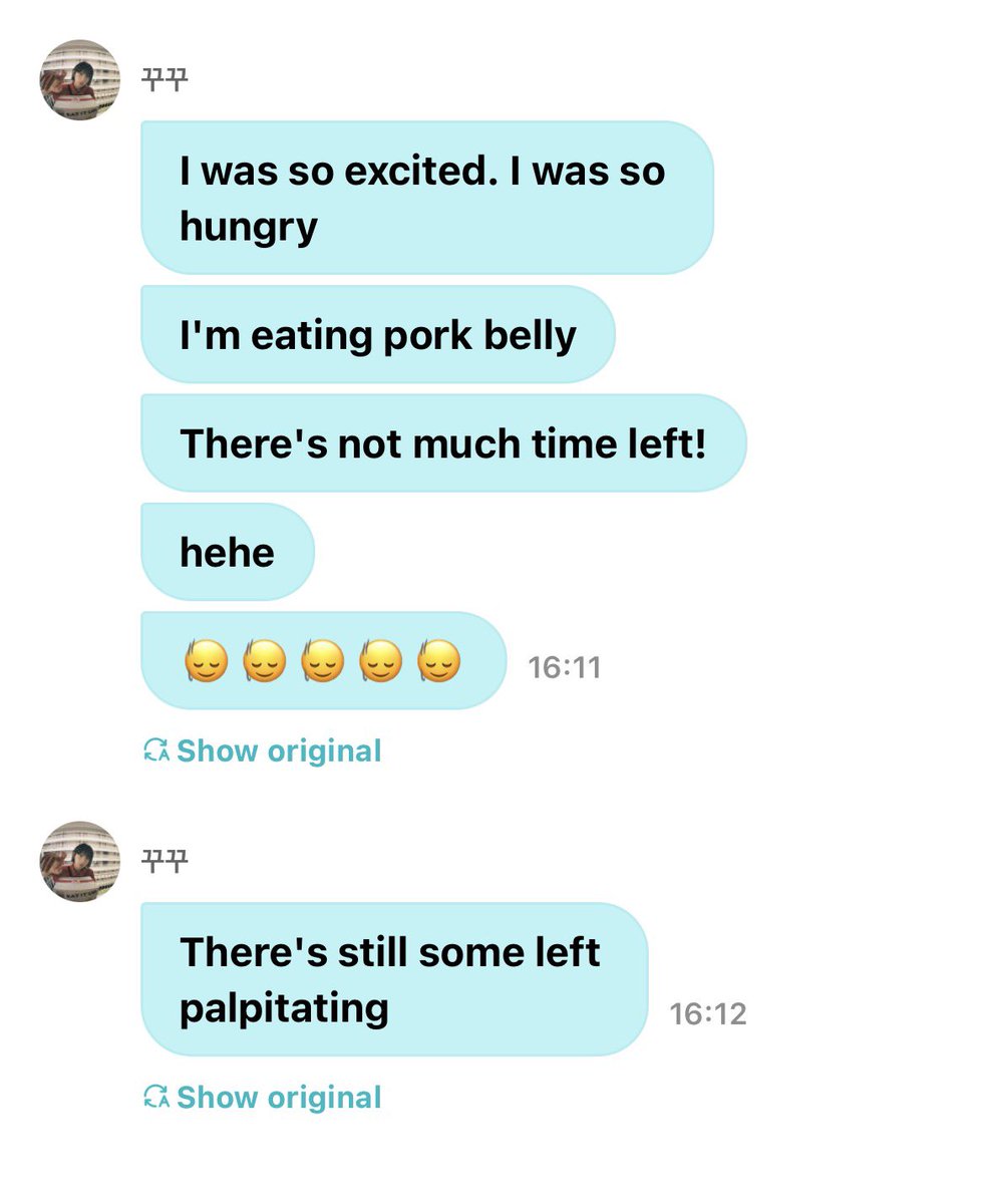 sserapics's tweet image. #SAKURA weverse dm update 

: I was so excited. I was so hungry
I'm eating pork belly
There's not much time left!
hehe
There's still some left palpitating