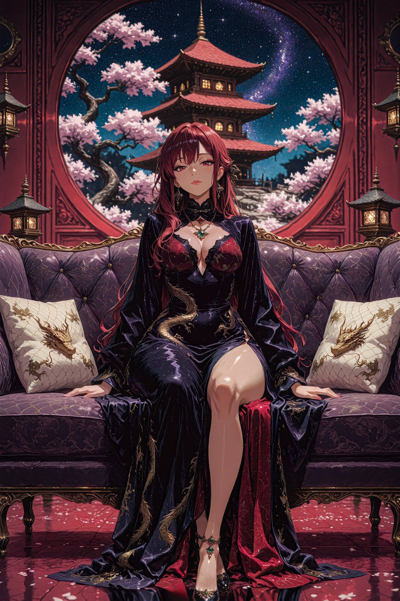 MovLog_AI's tweet photo. 桜の夜に永遠を編む一刻
その美しさは、静寂の中で真理を語る
--
SFW Illustradion https://t.co/YzrHscMvVX
