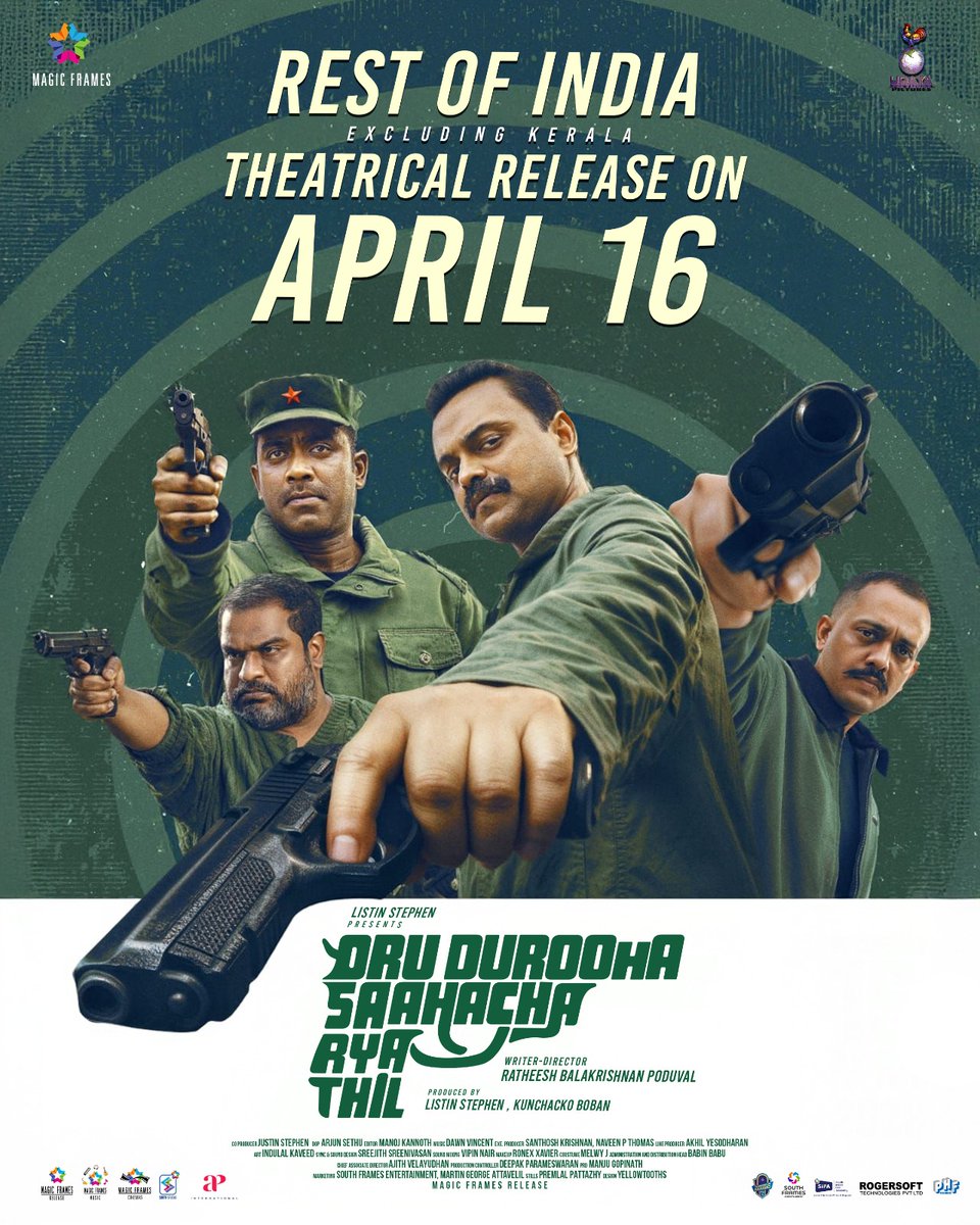 APIfilms's tweet photo. One moment. One mistake. One fight for life! 🫣
We’re thrilled to bring #OruDuroohaSaahacharyathil to theatres across India (excl. Kerala) from April 16.
#OruDuroohaSaahacharyathil #KunchackoBoban #RatheeshBalakrishnanPoduval #ListinStephen #MagicFrames #UdayaPictures #DileeshPothan #SajinGopu #Chidambaram