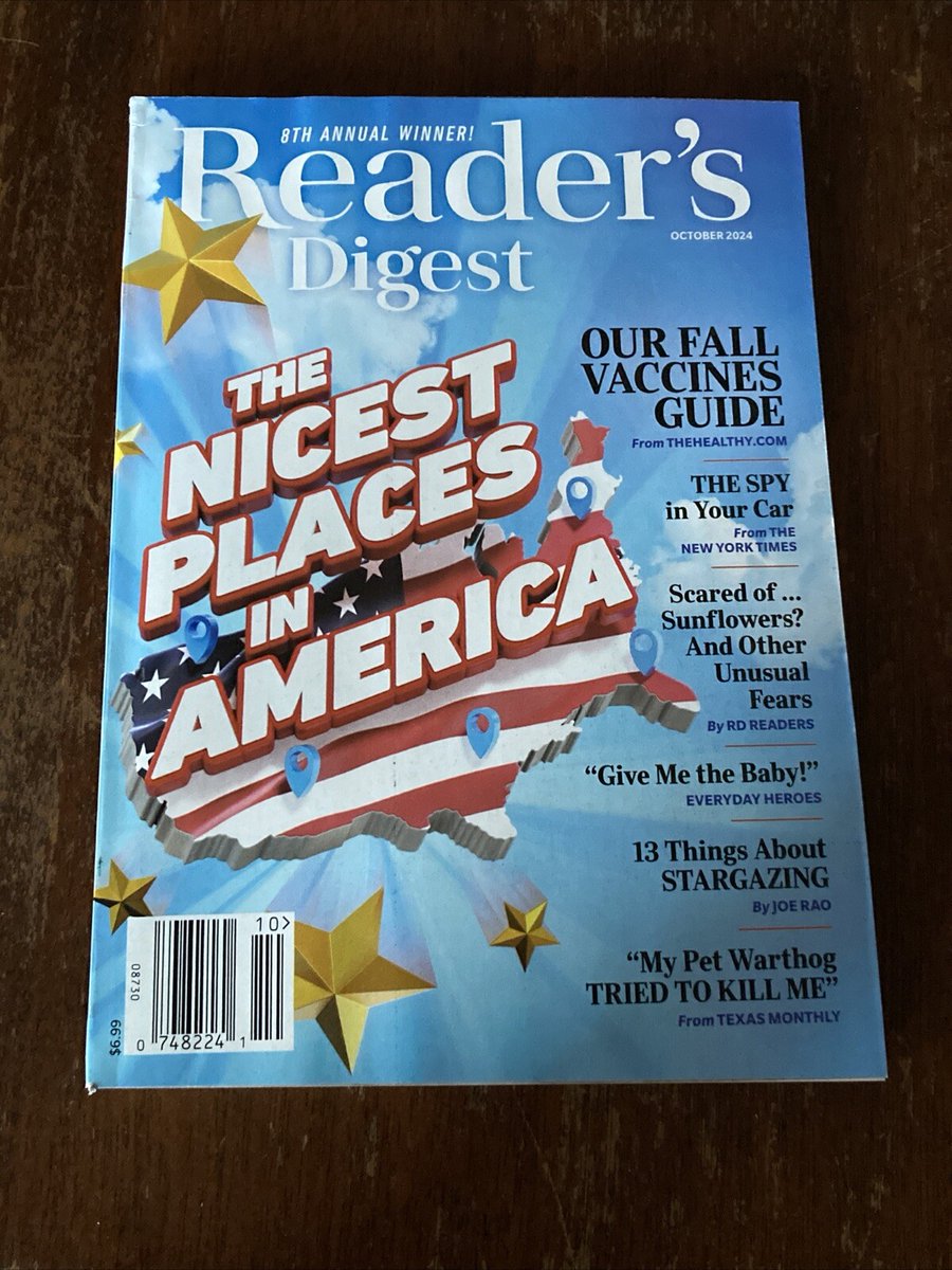 Someone  left a Reader's Digest in the men's room at work. I sometimes have a  dyslexic eye with numbers and reverse a couple of them. You can imagine  my surprise when I caught a quick glimpse of this cover that was  highlighting The Incest Places in America.