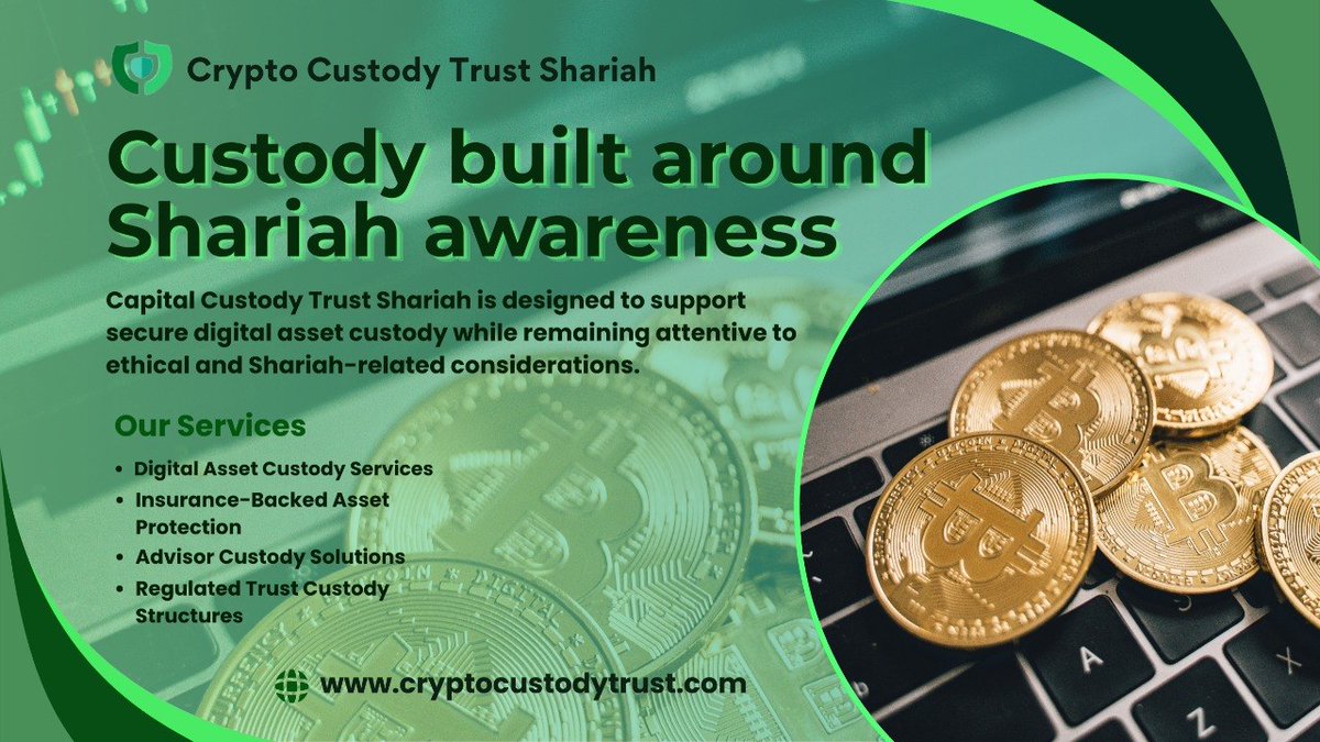 shariahcustody's tweet image. Custody built around Shariah awareness. 🌙🔐

We provide insurance-backed protection and regulated trust structures tailored for the ethical investor.  🛡️

Visit: cryptocustodytrust.com

#shariahfinance #cryptocustody #halalinvesting #ethicalfinance