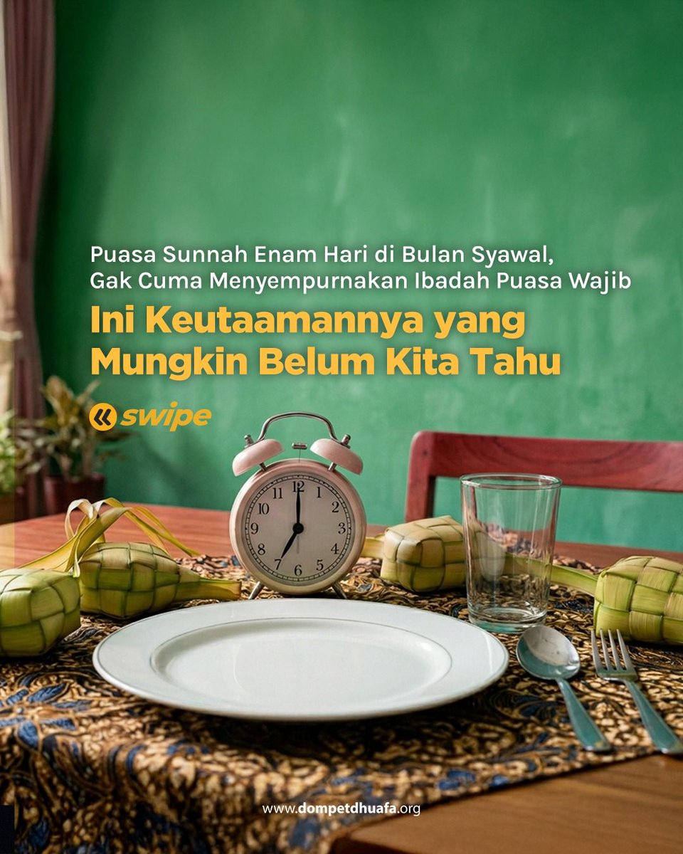 dompetdhuafaorg's tweet image. Syawal tak lama lagi akan berlalu, kamu sudah tunaikan puasa Syawal? 👀

#KeutamaanPuasaSyawal #IslamicReminder #DompetDhuafa