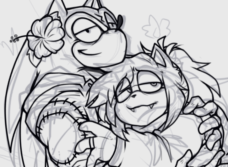 BSkelebunny01's tweet image. In pain with cramps rn, so I drew these two to cope raggghh