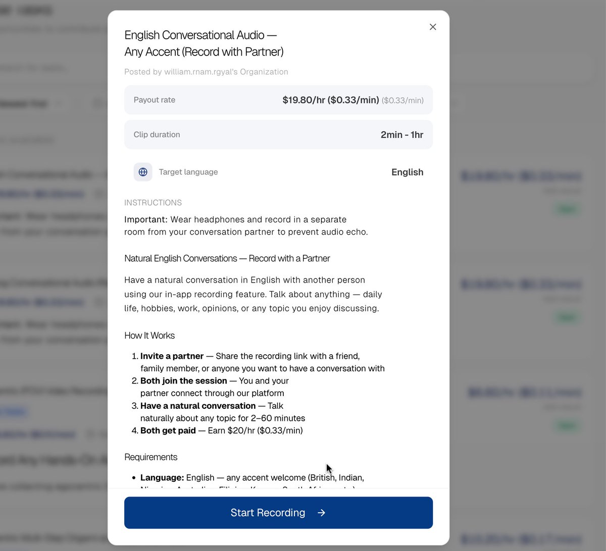 0xAdesola's tweet image. Bro to Bro/Sis:

You and your bro/sis can earn ~$20 each for an hour on LuelAI for speaking English

Nigerians supported, No VPN, No Proxy

Plus how to complete the task perfectly and get paid!

Payment method is stripe