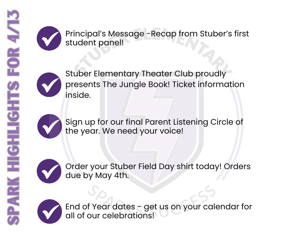 StuberElem's tweet photo. SPARK hits your inbox at noon today. So much information this week - including securing your tickets for The Jungle Book! 🎭 
House assembly tomorrow - show that House Pride! https://t.co/0iTRPxPaOl